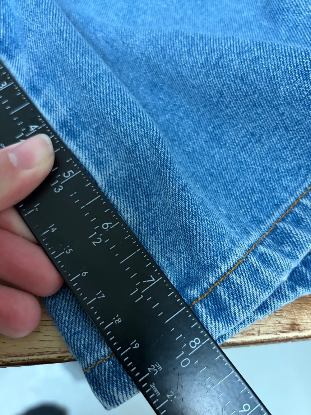 Giorgio Sant Angelo Vintage Blue Denim Shorts Size 13.5” waist - Picture 9 of 9